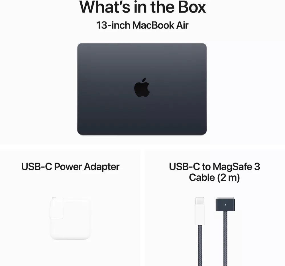 Ноутбук Apple MacBook Air M3 13&#34; 2024 16GB 512GB SSD «тёмная ночь» (midnight) MC8K4 фото 6