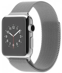 Умные часы Apple Watch 38mm Stainless Steel with Milanese Loop (MJ322) фото