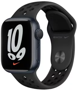 Умные часы Apple Watch Nike Series 7 41 мм (темная ночь/черный спортивный) фото