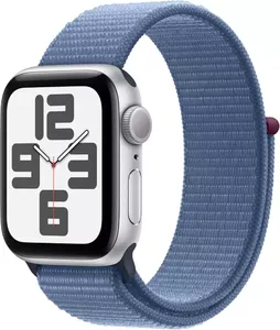 Умные часы Apple Watch SE 2 40 мм (алюминиевый корпус, серебристый/синий шторм, нейлоновый ремешок) фото