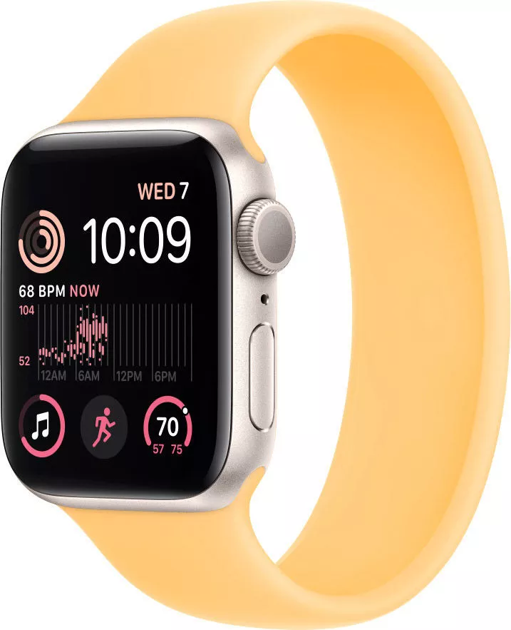 Умные часы Apple Watch SE 2 LTE 40 мм (алюминиевый корпус, звездный свет/солнечное сияние, силиконовый ремешок) фото