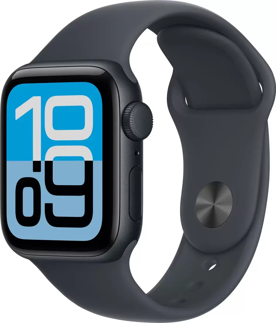 Apple Watch SE 3 LTE 40 мм (алюминиевый корпус, полуночный/полуночный, спортивный силиконовый ремешок S/M)