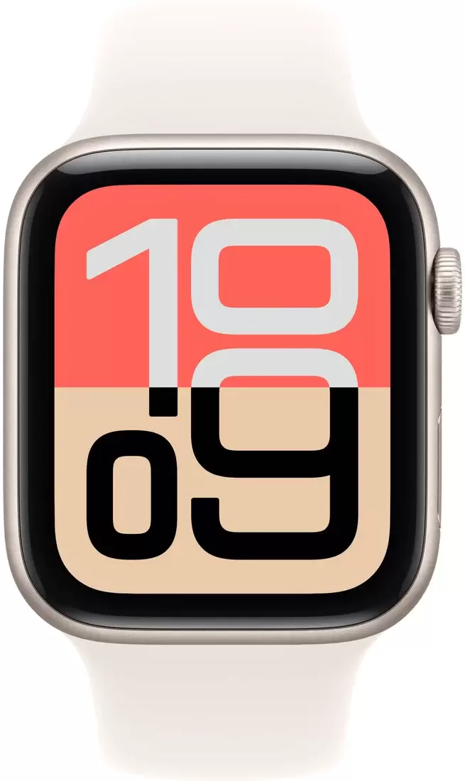 Умные часы Apple Watch SE 3 LTE 44 мм (алюминиевый корпус, звездный свет/звездный свет, спортивный силиконовый ремешок M/L) фото