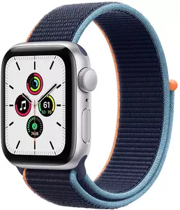 Умные часы Apple Watch SE 40 мм (алюминий серебристый/синий нейлон) фото