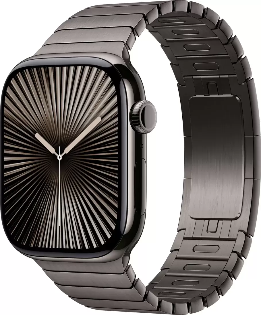 Apple Watch Series 10 46 мм (титановый корпус, сланец/сланец, стальной ремешок)