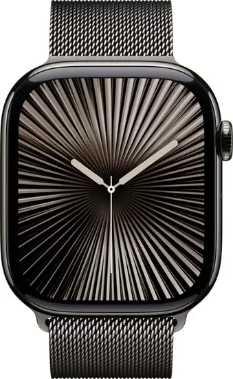 Умные часы Apple Watch Series 10 LTE 42 мм (титановый корпус, черный/сланец, миланская петля) фото 2