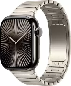Умные часы Apple Watch Series 10 LTE 42 мм (титановый корпус, сланец/натуральный, стальной ремешок) фото
