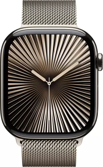 Умные часы Apple Watch Series 10 LTE 46 мм (титановый корпус, титановый/титановый, миланская петля) фото 2