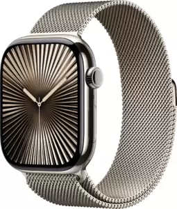 Умные часы Apple Watch Series 10 LTE 46 мм (титановый корпус, титановый/титановый, миланская петля) фото