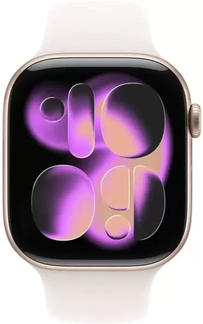 Умные часы Apple Watch Series 11 46 мм (алюминиевый корпус, розовое золото/легкие румяна, спортивный силиконовый ремешок S/M) фото
