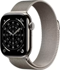 Умные часы Apple Watch Series 11 LTE 42 мм (титановый корпус, природный/природный, миланская петля) фото