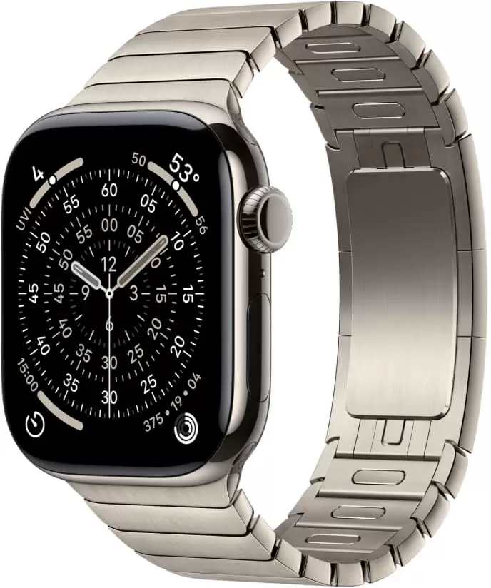 Apple Watch Series 11 46 мм (титановый корпус, природный/природный, браслет Link из нержавеющей стали)