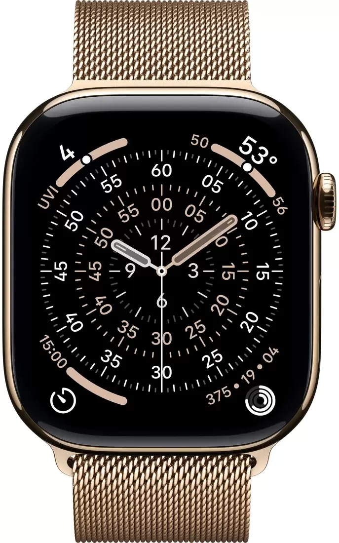 Умные часы Apple Watch Series 11 LTE 46 мм (титановый корпус, золотистый/золотистый, миланская петля M/L) фото 2