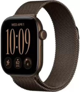 Умные часы Apple Watch Series 12 46 мм (алюминиевый корпус, природный/природный, миланский браслет S/M) фото