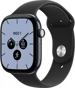 Умные часы Apple Watch Series 12 LTE 42 мм (керамический корпус, полуночный/черный, спортивный силиконовый ремешок S/M) фото