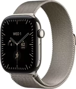 Умные часы Apple Watch Series 12 LTE 46 мм (титановый корпус, природный/природный, миланский браслет S/M)
