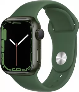 Умные часы Apple Watch Series 7 41 мм (зеленый/зеленый клевер спортивный) фото