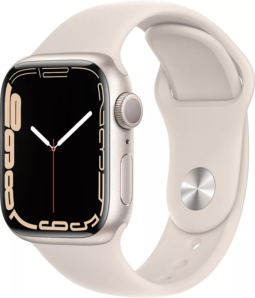 Смарт-часы Apple Watch Series 7 41 мм (сияющая звезда/сияющая звезда спортивный) фото