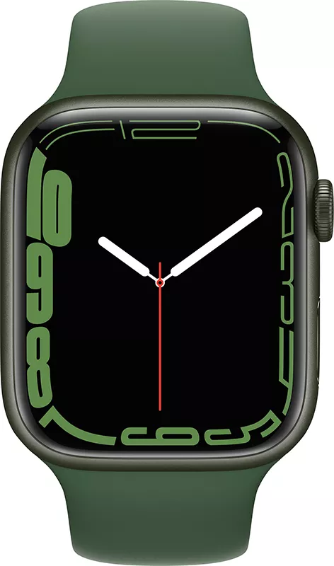Умные часы Apple Watch Series 7 45 мм (зеленый/зеленый клевер спортивный) фото 2