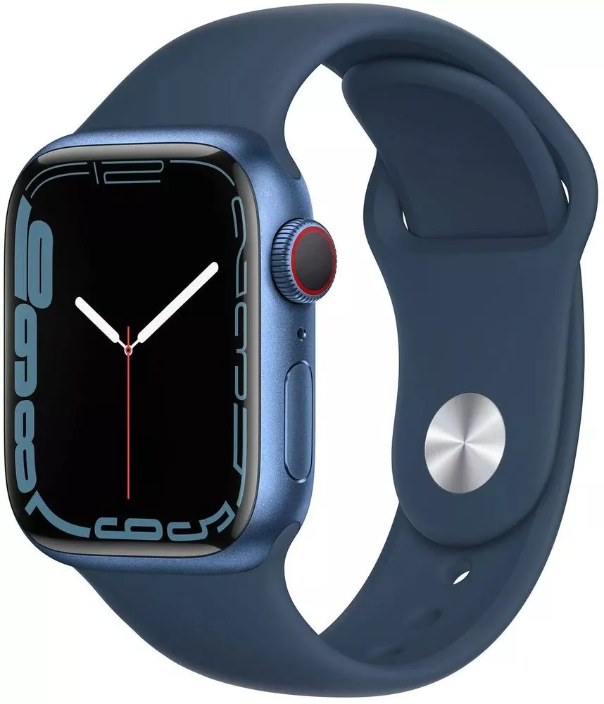 Умные часы Apple Watch Series 7 LTE 41 мм (алюминий синий/синий омут спортивный) фото