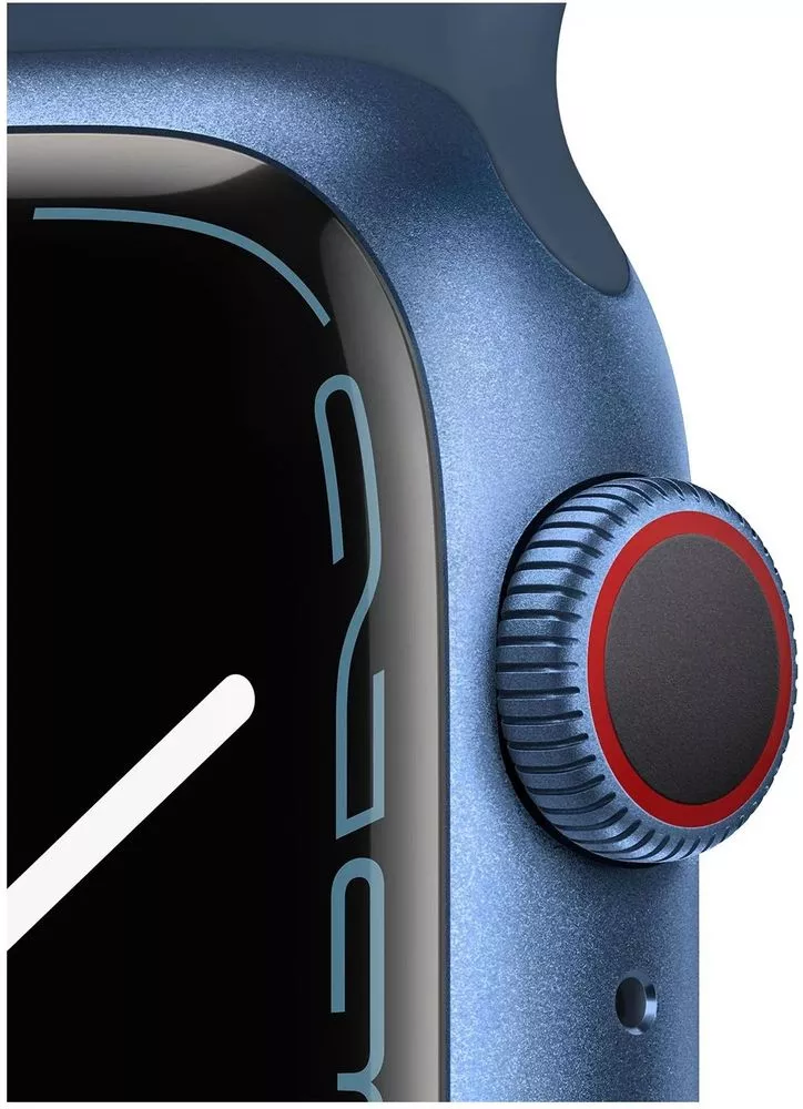 Умные часы Apple Watch Series 7 LTE 41 мм (алюминий синий/синий омут спортивный) фото 3