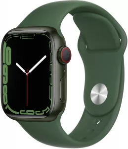 Умные часы Apple Watch Series 7 LTE 41 мм (алюминий зеленый/зеленый клевер спортивный) фото