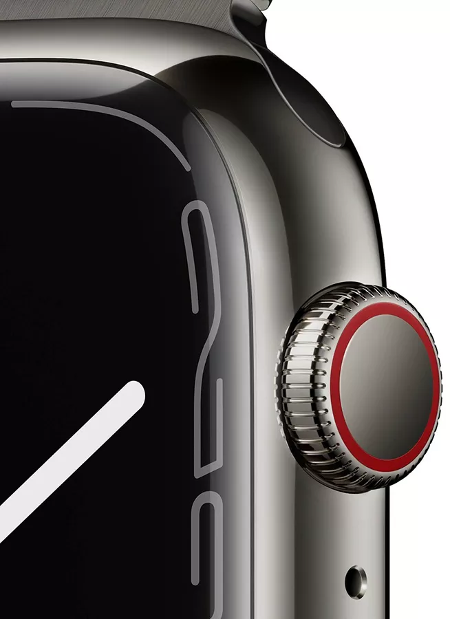 Умные часы Apple Watch Series 7 LTE 41 мм (сталь графитовый/миланский черный) фото 3