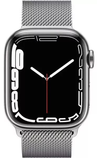 Умные часы Apple Watch Series 7 LTE 41 мм (сталь серебристый/миланский серебро) фото 2