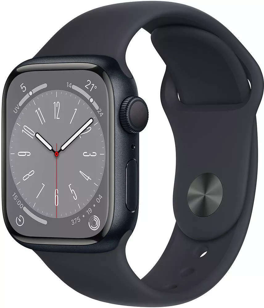 Умные часы Apple Watch Series 8 LTE 41 мм (алюминиевый корпус, полуночный/полуночный, спортивный силиконовый ремешок) фото