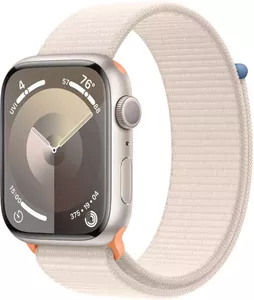 Умные часы Apple Watch Series 9 41 мм (алюминиевый корпус, звездный свет/звездный свет, нейлоновый ремешок) фото