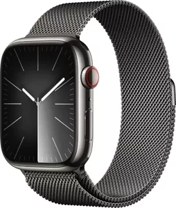 Умные часы Apple Watch Series 9 LTE 41 мм (корпус из нержавеющей графит/миланский графитовый) фото