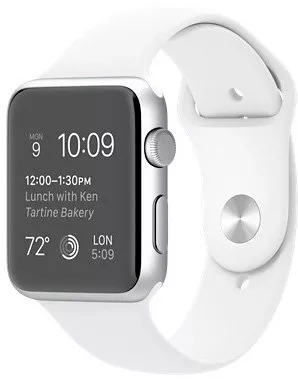 Смарт-часы Apple Watch Sport 38mm Silver with White Sport Band (MJ2T2) фото