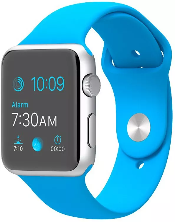 Смарт-часы Apple Watch Sport 42mm Silver with Blue Sport Band (MJ3Q2) фото