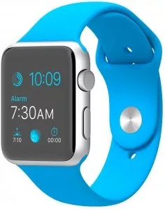 Умные часы Apple Watch Sport 42mm Silver with Blue Sport Band (MJ3Q2) фото