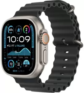 Умные часы Apple Watch Ultra 2 LTE 49 мм (титановый корпус, титановый/черный, ремешок из эластомера) фото