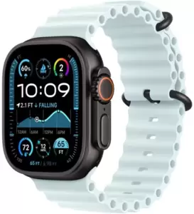 Умные часы Apple Watch Ultra 2 LTE 49 мм (титановый корпус, черный/светло-голубой, ремешок из эластомера) icon