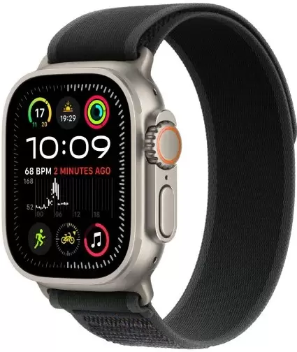 Apple Watch Ultra 2 LTE 49 мм (титановый корпус, титановый/черный, нейлоновый ремешок размера M/L)