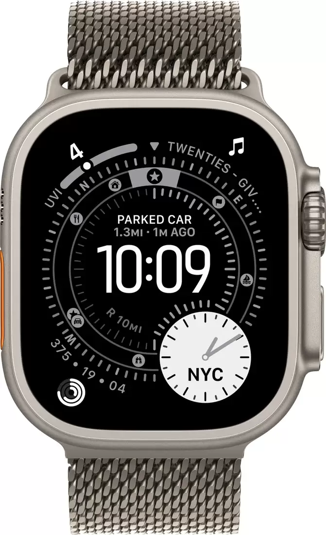 Умные часы Apple Watch Ultra 3 LTE 49 мм (титановый корпус, природный/природный, миланская петля L) фото