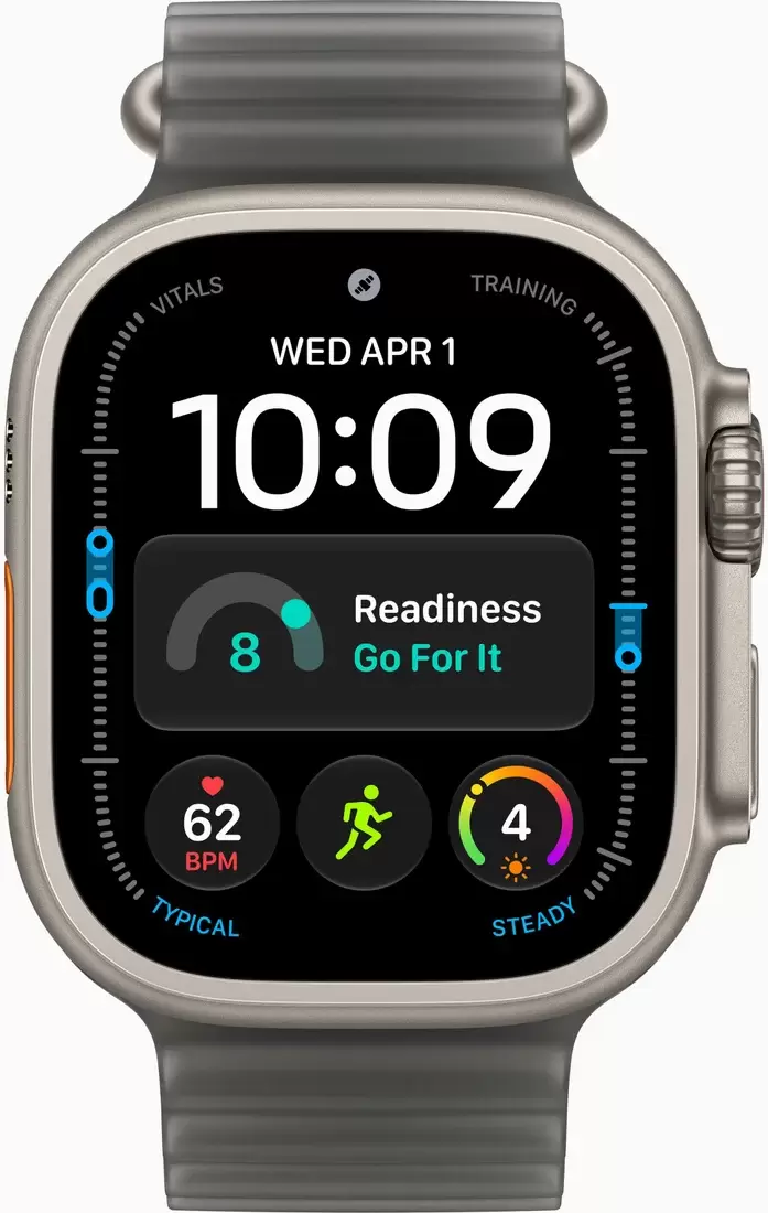 Умные часы Apple Watch Ultra 4 LTE 49 мм (титановый корпус, природный/черный, ремешок из эластомера) фото 2