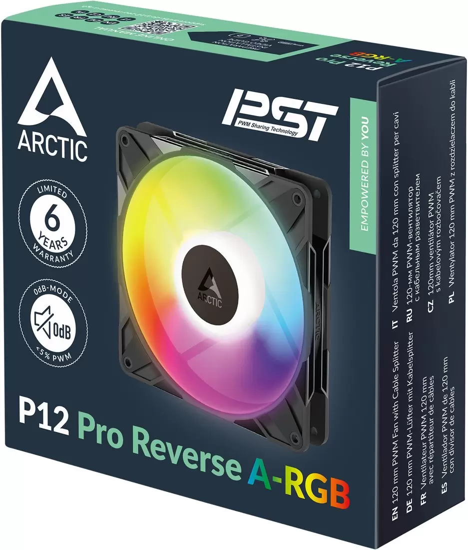 Вентилятор для корпуса Arctic P12 Pro Reverse A-RGB ACFAN00322A фото