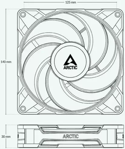 Комплект вентиляторов для корпуса Arctic P14 Pro Reverse A-RGB 3 Pack ACFAN00328A фото 4