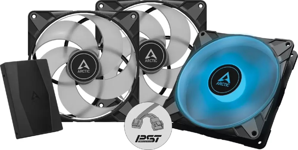 Arctic Cooling P14 PWM PST RGB 3шт + RGB Controller ACFAN00256A
