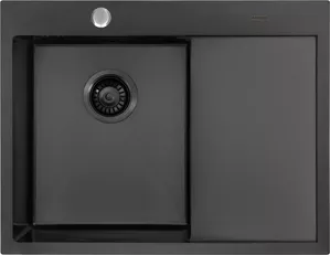 Кухонная мойка Arfeka AF 650*505 R Black PVD Nano фото