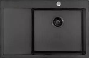 Кухонная мойка Arfeka AF 780*505 R Black PVD Nano фото