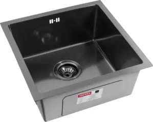 Кухонная мойка Arfeka Eco AR 450*450 Black PVD Nano Decor Millet Grains фото