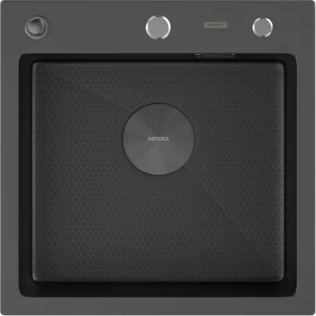 Кухонная мойка Arfeka Eco AR 450*450 Pop-Up Black PVD Nano Decor фото 2