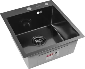 Кухонная мойка Arfeka Eco AR 450*500 Black PVD Nano Decor Millet Grains фото