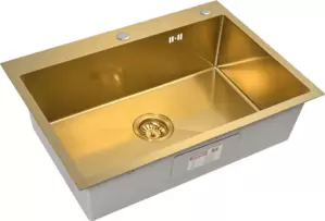 Кухонная мойка Arfeka Eco AR 700*500 Gold PVD Nano Dekor фото