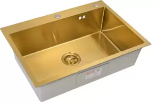 Кухонная мойка Arfeka Eco AR 700*500 Gold PVD Nano фото
