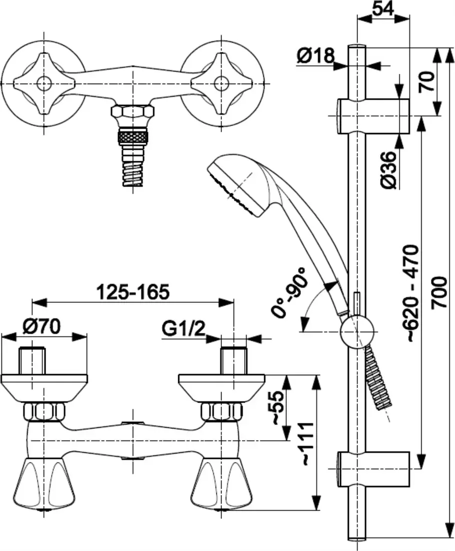 Душевая система Armatura KFA Standard 306-311-00 фото